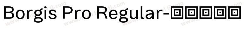 Borgis Pro Regular字体转换